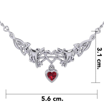 Celtic Knotwork Japanese Ayatori Love Silver Necklace TNC555 - Jewelry